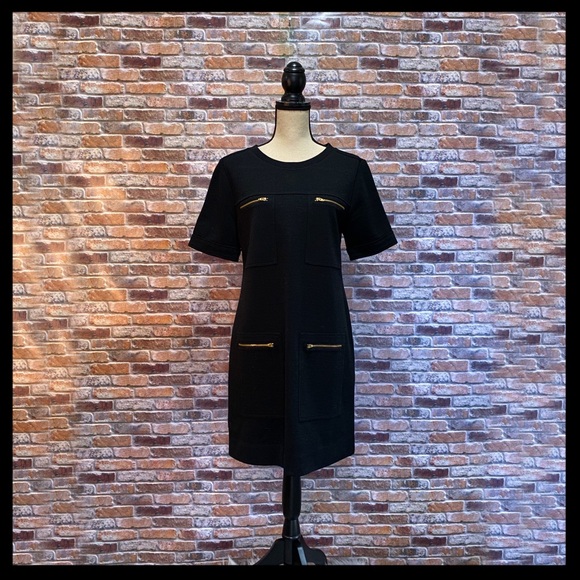 J. Crew Ponte Zip Pocket Shift Dress - Picture 3 of 6